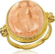 Tagliamonte Cameo, Three Graces 18k Gold Rose Mother Of Pearl Cameo Ring 