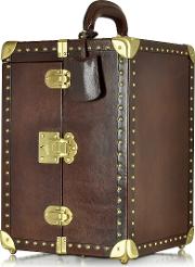  Dark Brown Leather Jewelry Box