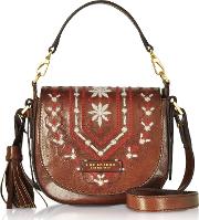  Fiesole Embroidered Leather Shoulder Bag