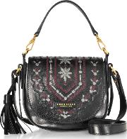  Fiesole Embroidered Leather Shoulder Bag