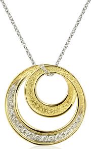 Torrini Necklaces, Infinity 18k Yellow Gold Diamond Pendant Necklace 