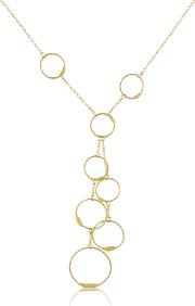 Torrini Necklaces, Milly 18k Yellow Gold Circles Drop Necklace 