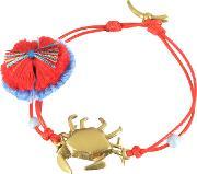 Crab Charm Thread Bracelet