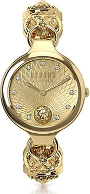  Broadwood Gold Tone Stainless Steel Women's Bracelet Watch Wcrystals