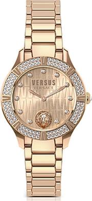  Canton Road Rose Gold Tone Stainless Steel Women's Bracelet Watch Wcrystals