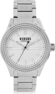 Versace Versus Women's Watches, Bayside Silver Tone Stainless Steel Unisex Bracelet Watch 