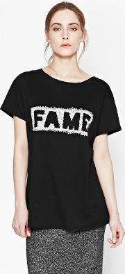 Fame Cotton T Shirt Blackwhite