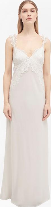 Georgiana Lace Slip Maxi Dress Summer White