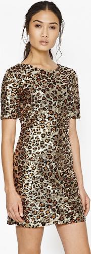 Leo Luxe Sequin Dress Gold Multi