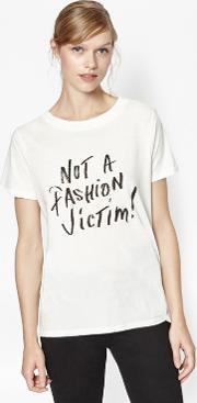 Not A Fashion Victim T Shirt Winter Whiteblack