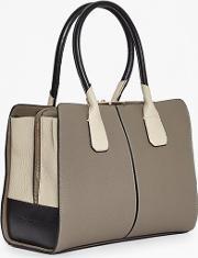 Polly Panelled Tote Grey Multi