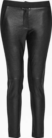 Street Faux Leather Skinny Trousers Black