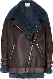 Velocite Brown Leather And Shearling Jacket