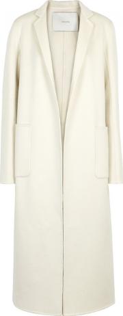 Ivory Cashmere And Wool Blend Coat 