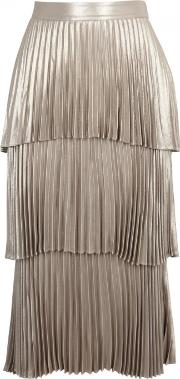 A.l.c. Harley Pleated Tiered Lame Midi Skirt Size 8