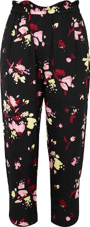 Deacon Floral Print Silk Blend Trousers