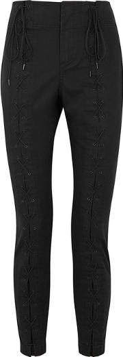 Kerrigan Lace Up Stretch Cotton Trousers