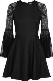 Alice Olivia Dusty Jersey And Lace Dress 