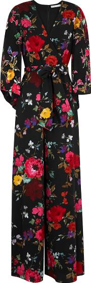 Alice Olivia Rowley Floral Print Chiffon Jumpsuit