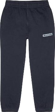 Navy Logo Cotton Sweatpants