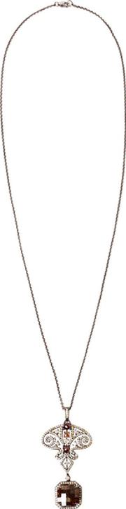 Ornate Diamond 18kt Gold Necklace