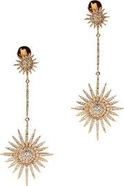 Starburst Diamond 18kt Gold Earrings