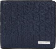 Geometric Emed Leather Wallet