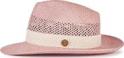 Frances Pink Straw Panama Hat