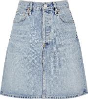 Lorelle Light Blue Denim Mini Skirt