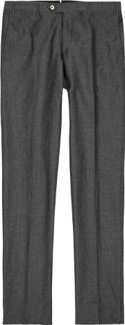 Charcoal Wool Blend Trousers Size W32