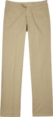 Taupe Stretch Cotton Chinos 