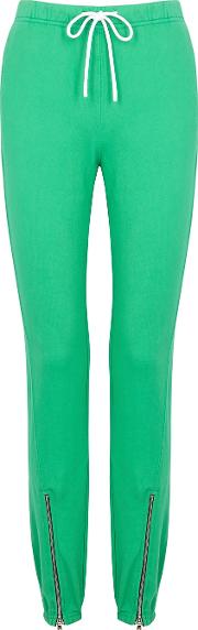Milan Green Cotton Jersey Sweatpants