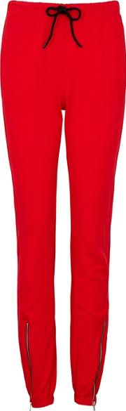 Milan Red Cotton Sweatpants