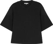 Tokyo Black Cropped Cotton T Shirt