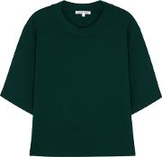 Tokyo Green Cropped Cotton T Shirt