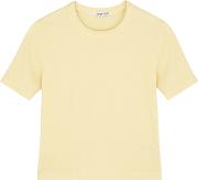 Verona Yellow Cotton Blend T Shirt
