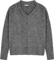 Dark Grey Melange Knitted Jumper