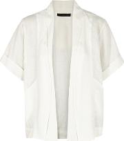 Ivory Linen Kimono Jacket