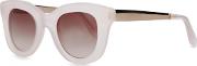1181 White Cat Eye Sunglasses