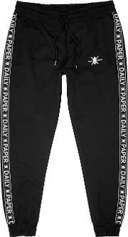 Black Logo Print Stretch Jersey Sweatpants