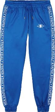 Blue Logo Jacquard Stretch Jersey Sweatpants