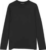 Black Stretch Jersey T Shirt Size L