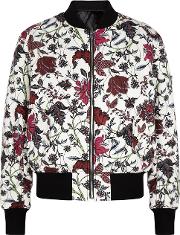 Floral Print Reversible Bomber Jacket