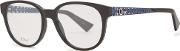 Ama 02 Black Oval Frame Optical Glasses
