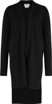 Black Stretch Knit Cardigan Size Xss
