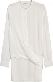 Cream Jersey And Stretch Silk Tunic Size S