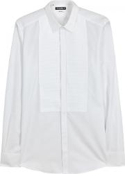 White Cotton Tuxedo Shirt Size 17