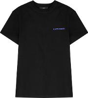 Black Printed Cotton T Shirt