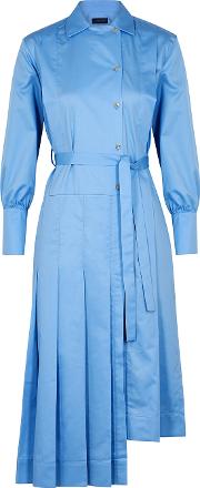 Morin Blue Cotton Midi Dress