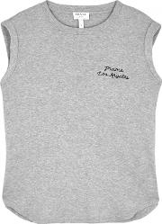Grey Embroidered Jersey Tank 